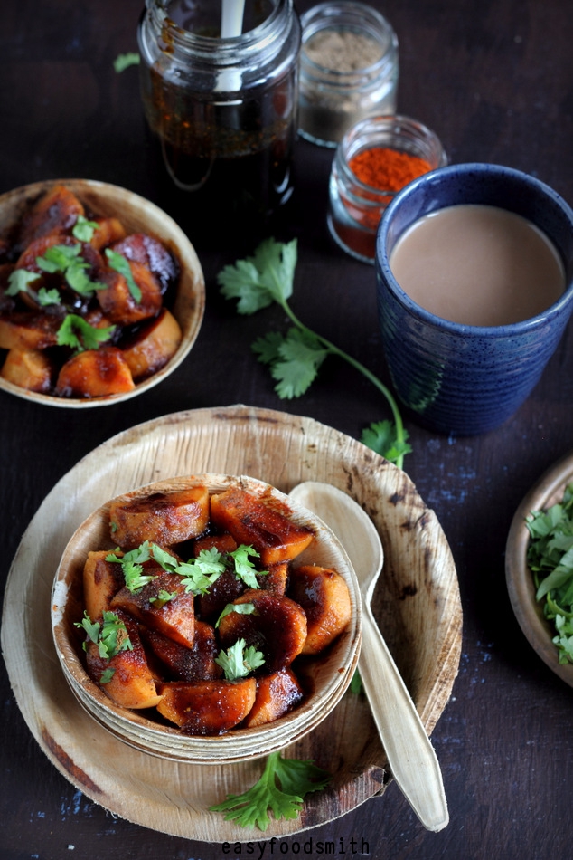 SHAKARKAND CHAAT – शकरकंद चाट (Tang Sweet Potato) – STREET FOOD