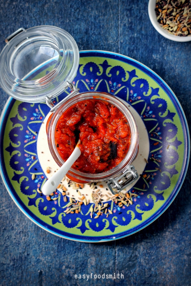 PANCH PHORAN TOMATO CHUTNEY- पंचफोरन टमाटर की चटनी (Indian 5-Spice Tomato Chutney)