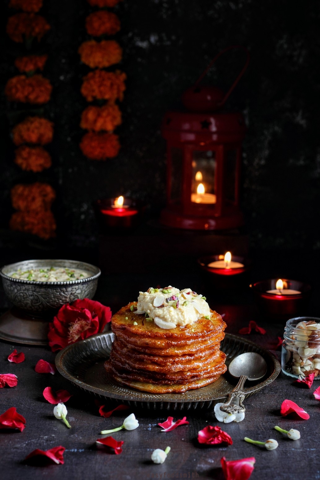 MALPUA RABDI – मालपुआ राबड़ी (Indian style Pancakes w/ Thick Creamy Pudding)
